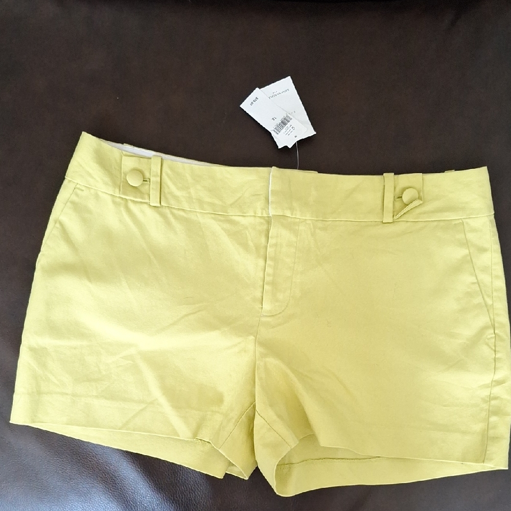 Banana Republic High Waist Yellow Shorts